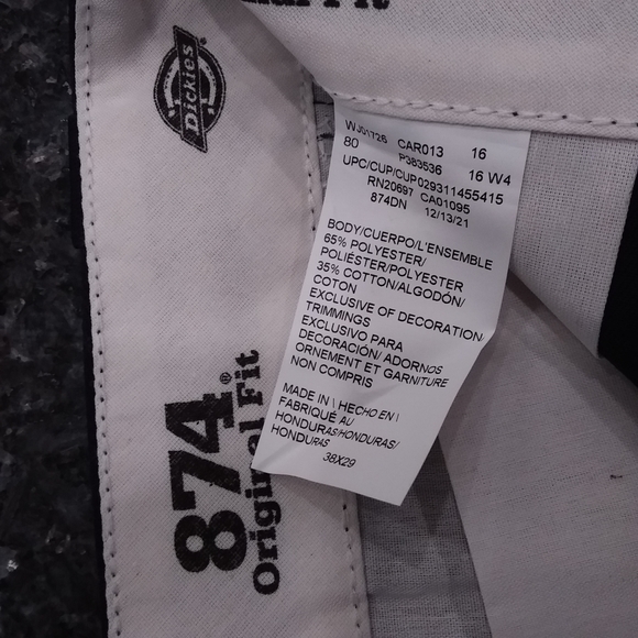 Men's Dickies 874 Original Fit Work Pant. 38W by 29L. New With Out Tags - Picture 8 of 8